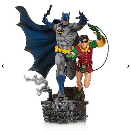 Estátua Batman & Robin Deluxe - DC Comics By Ivan Reis - Art Scale 110 - Iron Studios