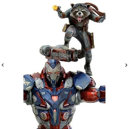 Estátua Iron Patriot & Rocket - Avengers Endgame - Bds Art Scale 1/10 - Iron Studios
