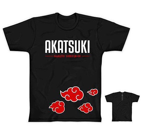 Camiseta Unissex Naruto Akatsuki Nuvens (Tam G) (Novo) - Arena