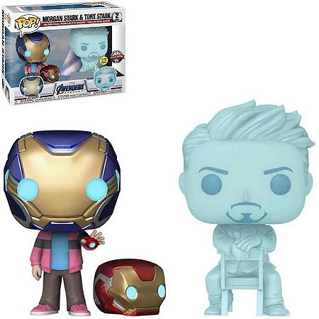 Funko Pop! Marvel- Morgan Stark e Tony Stark-(Glows in the dark) (Special Edition)