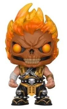 Funko Pop! Mortal Kombat X -  Scorpion Flaming Skull- Exclusivo Hot Topic - #255