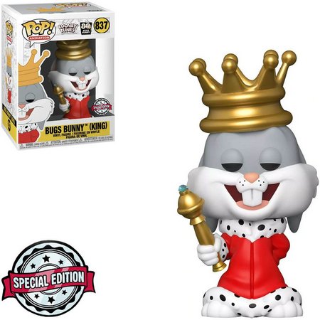 Funko Pop DC Looney Tunes 80th Bugs Bunny King 837 Exclusivo