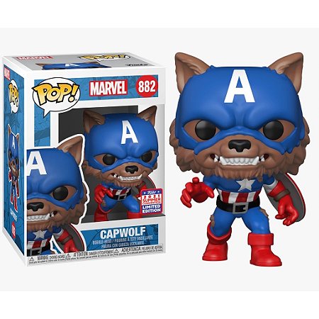 Funko Pop Marvel Capwolf 882 Exclusivo