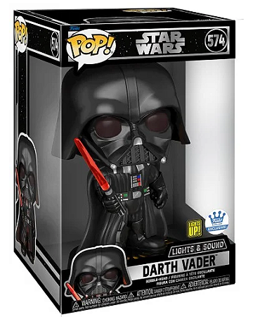 Funko Pop! Star Wars Darth Vader #343 Exclusivo Luzes & Sons 10 Polegadas