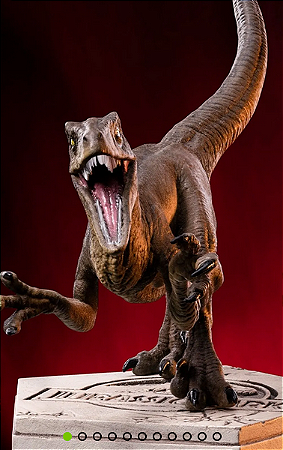 Estátua Velociraptor A - Jurassic Park - Icons - Iron Studios