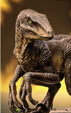 Estátua Velociraptor C - Jurassic Park - Icons - Iron Studios