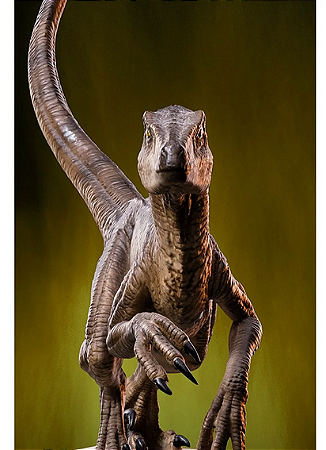 Estátua Velociraptor B - Jurassic Park - Icons - Iron Studios