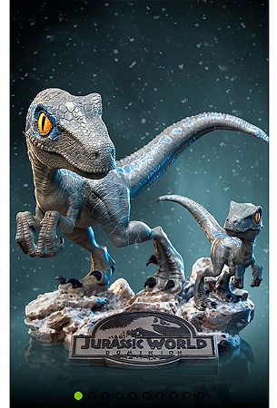 Estátua Blue and Beta - Jurassic World: Dominion - MiniCo - Iron Studios