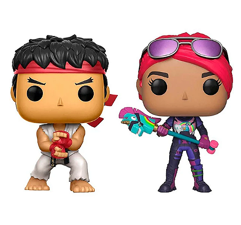 Funko Pop! Games Street Fighter Fortnite Ryu & Brite Bomber 2 Pack