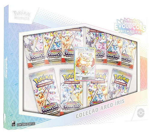 Carta Pokemon Box Arco Iris Evoluções Prismáticas - Copag