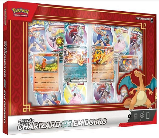 Box Coleção Charizard Ex Em Dobro - Pokémon TCG - Copag
