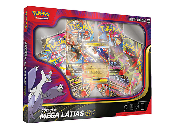 Box Copag Pókemon 2025 - Mega Latias Ex - Pokémon TCG - Copag
