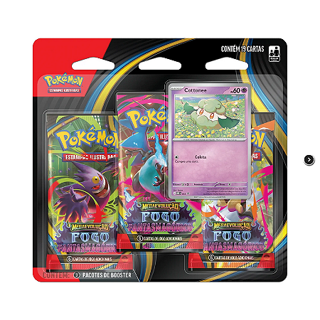Blister Triplo ME02 Fogo Fantasmagórico Pokémon TCG
