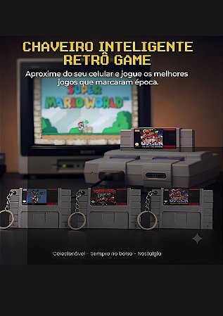 Chaveiros Retro com NFC - Super N. , N64, Game B. e Mega D.