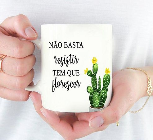 Caneca Personalizada Florescer de Porcelana - 325 ml 1 pç