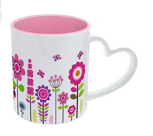 Caneca Personalizada Primavera Porcelana  325 ml - 1 pç