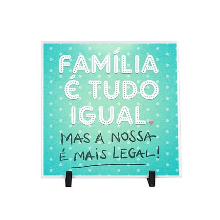 Azulejo Decorativo Personalizado Família - 20x20cm 1pç