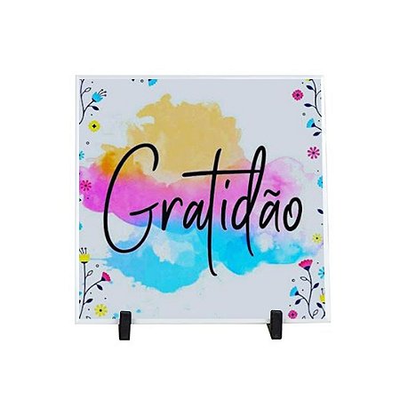 Azulejo Decorativo Personalizado Gratidão - 20x20cm 1pç
