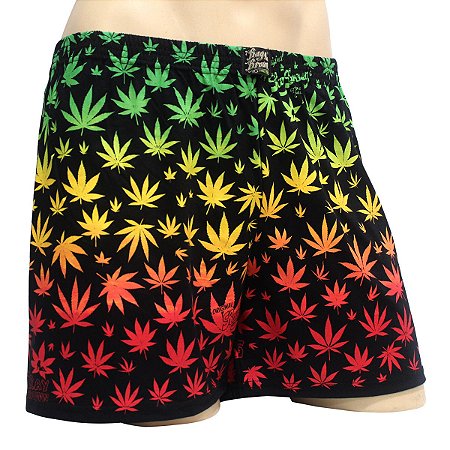 Cueca Samba Canção Preta\Branco\Azul - Maconha