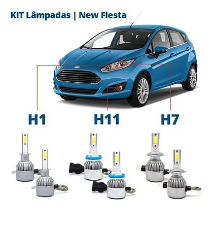 Kit Lampadas Super Led New Fiesta 14/18