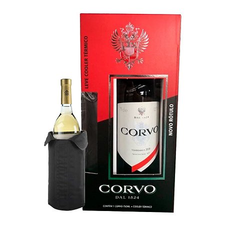 Kit Vinho Corvo Italiano Tinto C/ Cooler Térmico - Alquimia Bebidas
