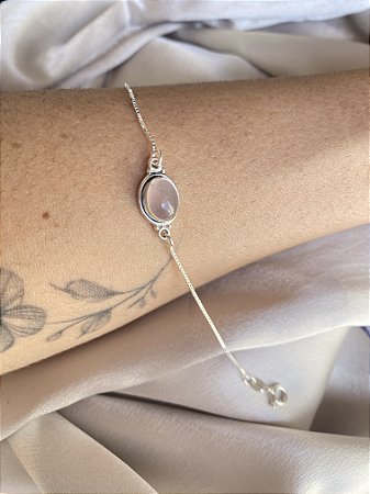 Pulseira indiana quartzo rosa