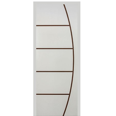 Porta de Madeira Frisada Melanina Parma Branca 210 X 70 cm