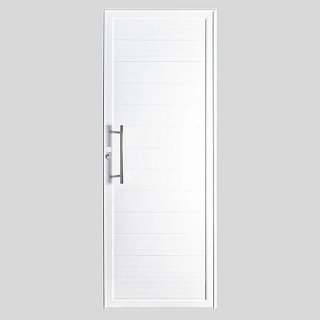 Porta Novara Com Fechadura Alumínio Branco Linha SUPREMA