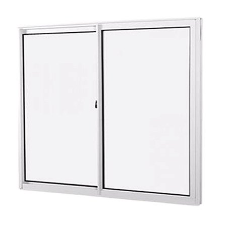 Janela de Alumínio Branco 2 Folhas Vidro Incolor