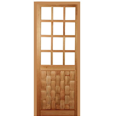 Porta de Madeira Maciça Quadri Couro 210 x 80 cm