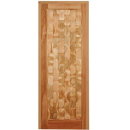 Porta de Madeira Maciça Couro Inteira 210 x 80 cm