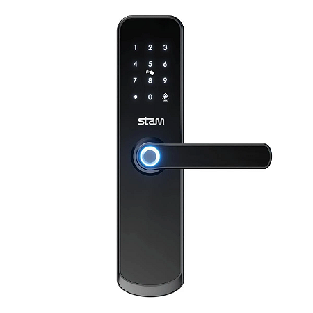 Fechadura Eletronica Biométrica + Chave + Cartão - Stam S-Air