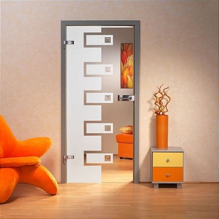 Adesivo Jateado Para Vidros - Decorativo Para Portas de Vidro 210x080 cm