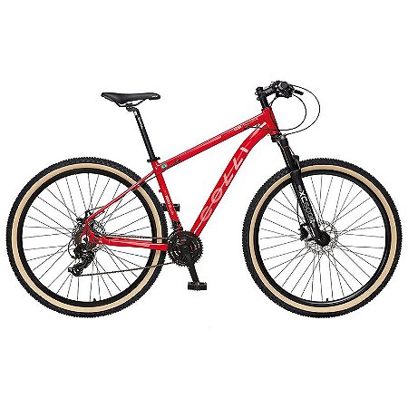 Bicicleta - Colli Allure - Aro 29 Freio a Disco 21 Marchas - Vermelho/Bege