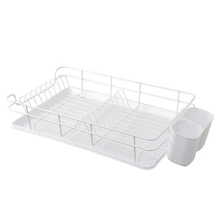 Escorredor de Louça -  La Cuisine - Com Porta Talheres - Branco