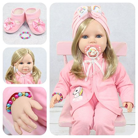 Boneca Baby Infantil Menina Reborn de Pano Em Promocao