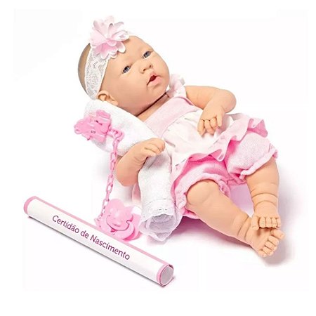 Boneca Bebê Recém Nascida Com Acessórios Coleção Cotiplás