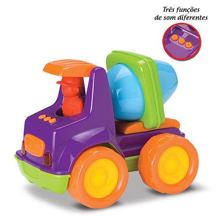 Caminhão Betoneira Baby Truck com Som e Luz Roma Brinquedos