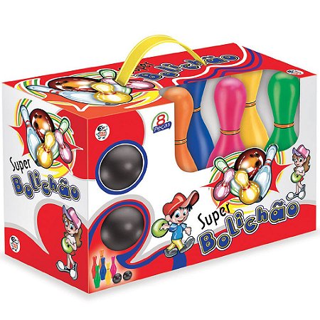 Brinquedo Jogo Boliche Infantil C/ 8 Peças - Pica Pau