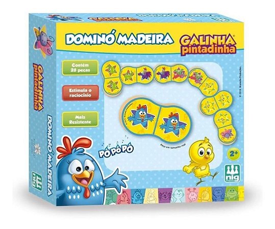 Jogo De Dominó Galinha Pintadinha Em Madeira Coleção Nig - ShopJJ -  Brinquedos, Bebe Reborn e Utilidades