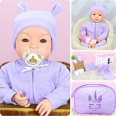 Mundo Brinquedos Bebe Reborn Real Silicone Banho Boneca Realista