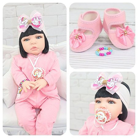 Boneca Bebê Reborn Princesa Realista Acompanha Acessórios - ShopJJ -  Brinquedos, Bebe Reborn e Utilidades