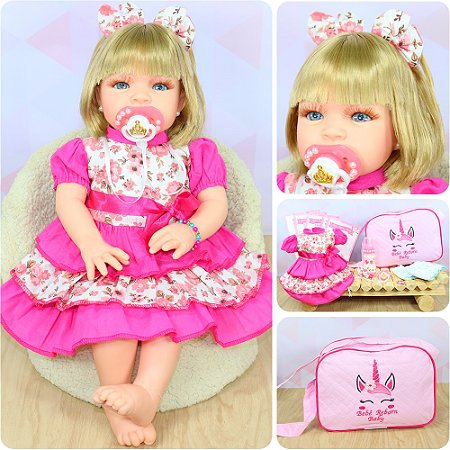 Bebê Reborn Realista Barato Com Acessórios e Mochilinha - ShopJJ -  Brinquedos, Bebe Reborn e Utilidades