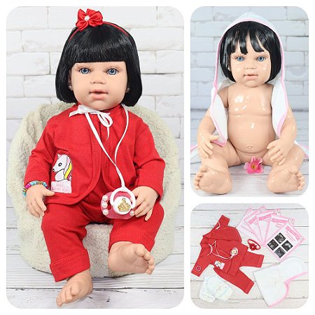 Bebê Reborn Frete Grátis Original Boneca Acessórios Baby - ShopJJ