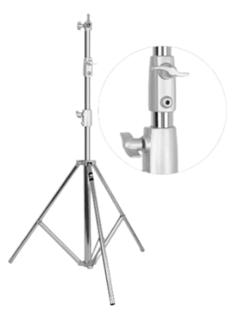 TRIPE DE ILUMINACAO PROFISSIONAL - ACO INOX - ALTURA MAXIMA 2,80MT - FC-S288L