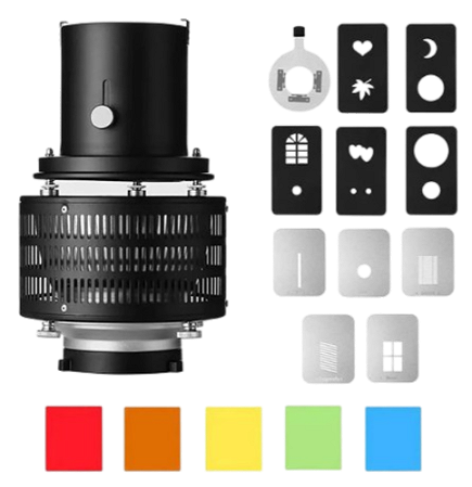 KIT SNOOT EFEITOS ESPECIAIS P/ FLASH MONTAGEM BOWENS - 16 EFEITOS ESPECIAIS