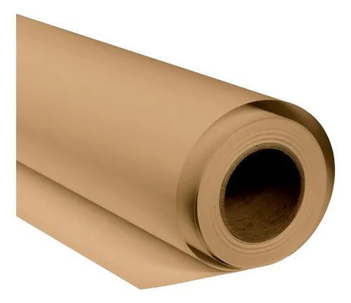 Fundo Fotográfico De Papel 2x6m Bege Kraft Liso Painel