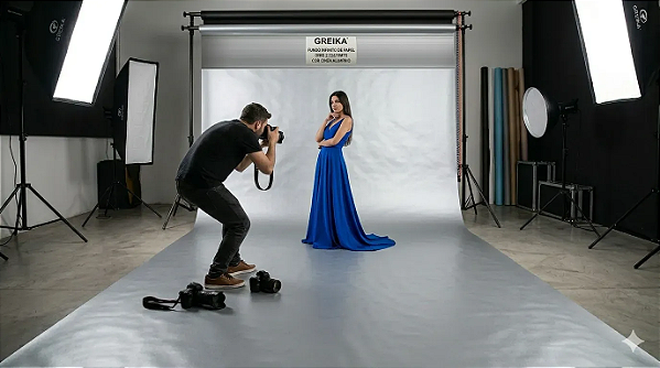 Fundo Infinito De Papel Greika Dims 2,72x10mts Cor Aluminio