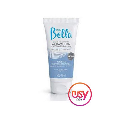 Creme Calmante Alfazulen Facial e Corporal Depil Bella 50g