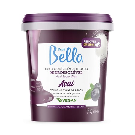 CERA HIDRO. ACAI 600 G  DEPIL BELLA
